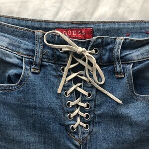 Guess Blue Lace Up Corset Women’s Jeans